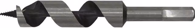 Loops Silver Hardened Auger Wood Drill Bit with Hexagonal Shank, Diameter: 22 mm, Length: 155 mm