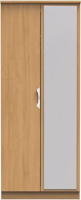 2 U Holborn Ready Assembled 2 Door Mirrored Wardrobe in Brown – 1
