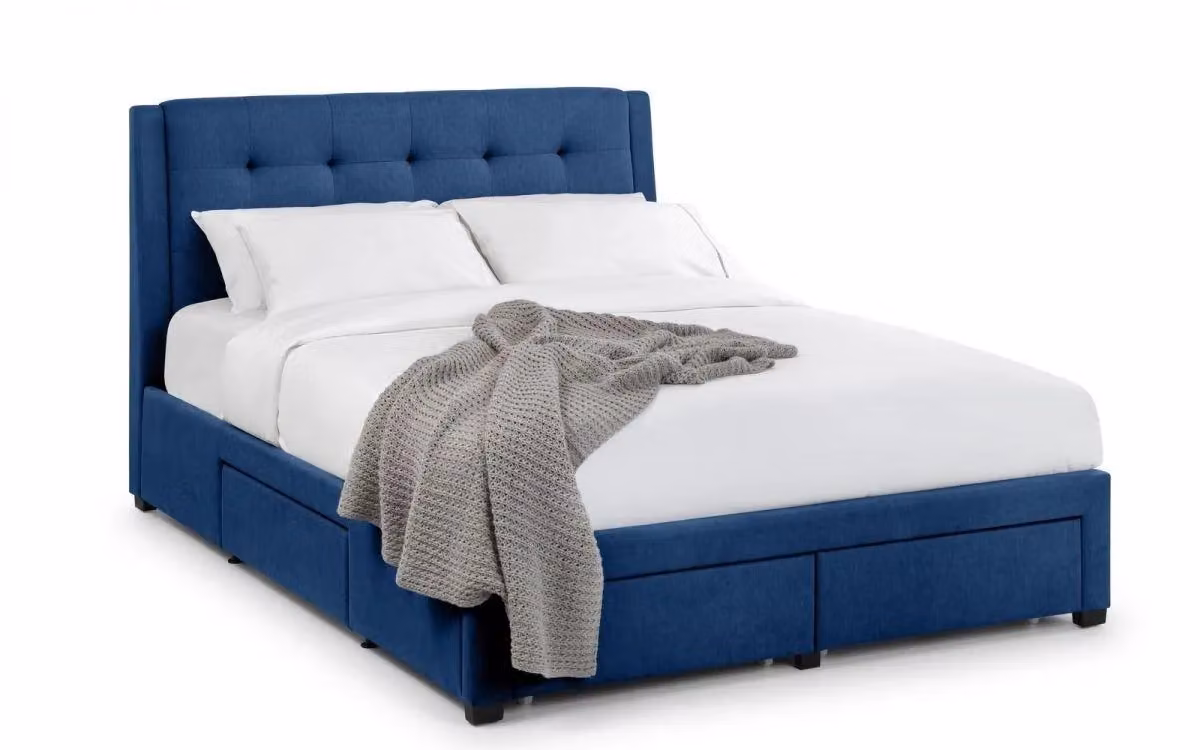 Ashfield Modern Upholstered 4 Drawer Bed in Petrol Blue, King Size W/D/H: 180 x 200 cm – 2