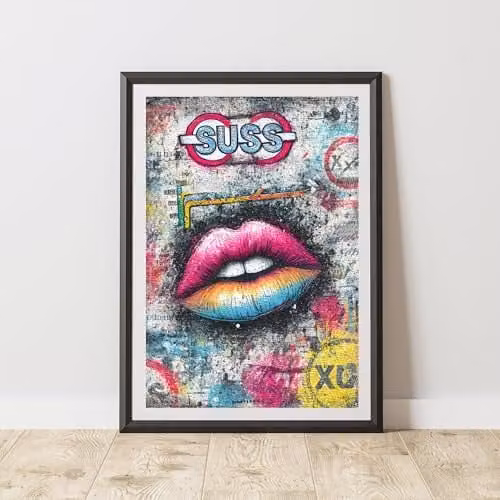 60 Second Makeover Suss Graffiti Print Urban Street Art Poster, Multicolour, A3