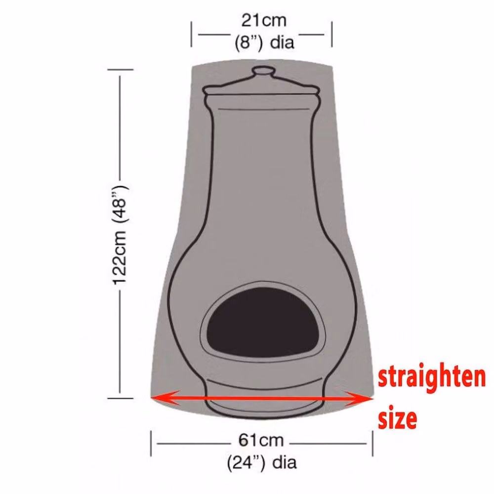 FLAVORA Waterproof Heavy Duty Polyester Chiminea Cover in Black – 1