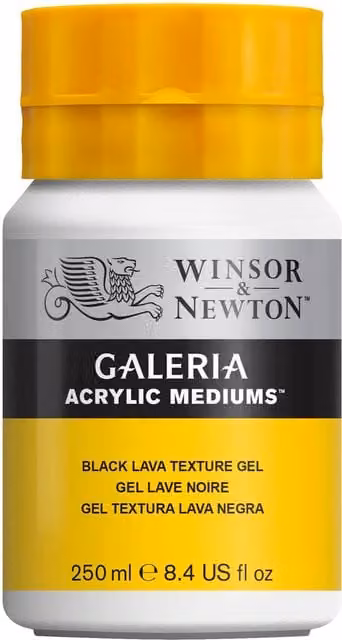 Winsor & Newton Galeria Black Lava Texture Gel, 250ml
