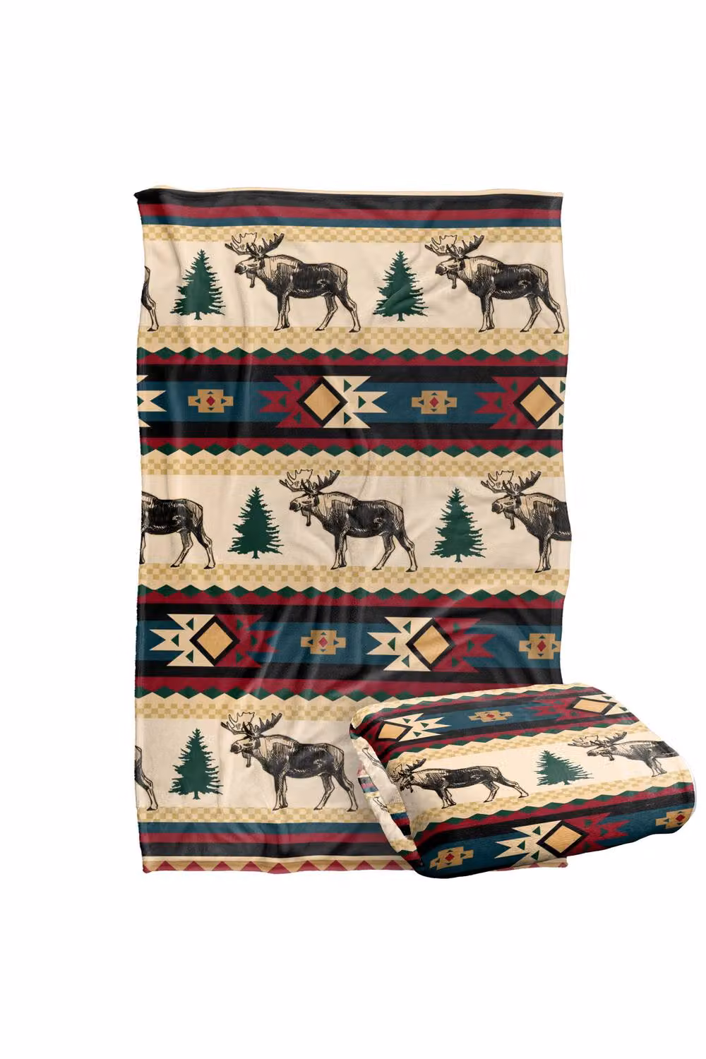 JQ Licensing Southwest Moose Silky Touch Super Soft Fleece Throw Blanket, Multicolour, W/D/H: 91 x 147 cm – 7