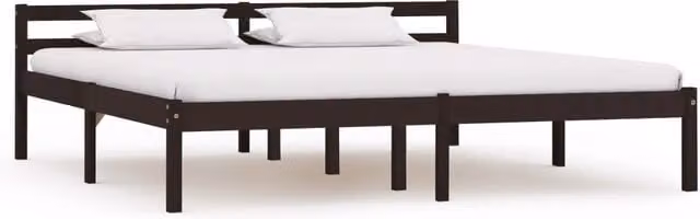 Berkfield Home Modern Solid Pine Wood Bed Frame, Brown, W: 160 cm, D: 200 cm