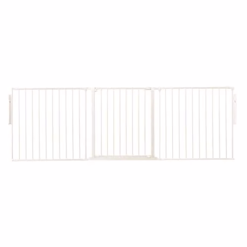 Safetots Premium Multi Panel Room Divider in White, Extendable and Configurable with Swing Door, Height: 70 cm, Width: 226 cm