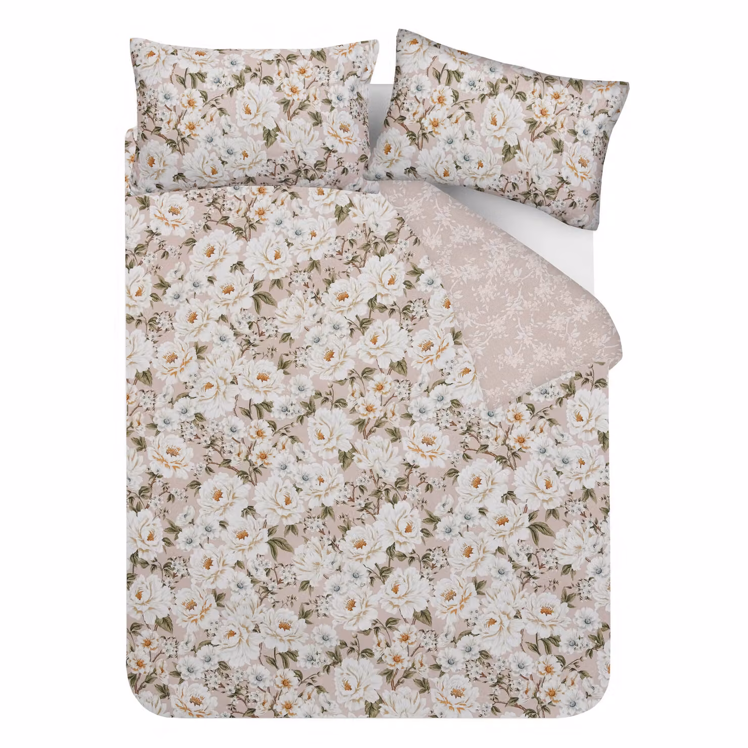 Smart Living Elegant Blooms Reversible Microfibre Bedding Set, Pink, W: 140 cm, H: 200 cm – 2