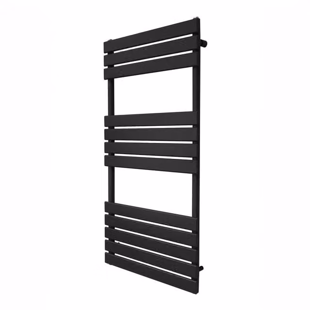 Monstershop Black Steel Flat Panel Towel Radiator, Width: 60 cm