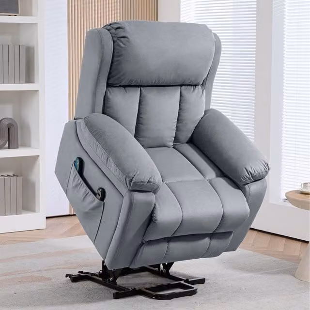 HOMCOM Power Lift Recliner Chair with Vibration Massage and Heat in Grey