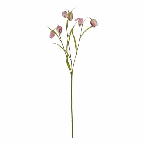 Hill Interiors Fritillaria Stem Artificial Flower in Purple and Green