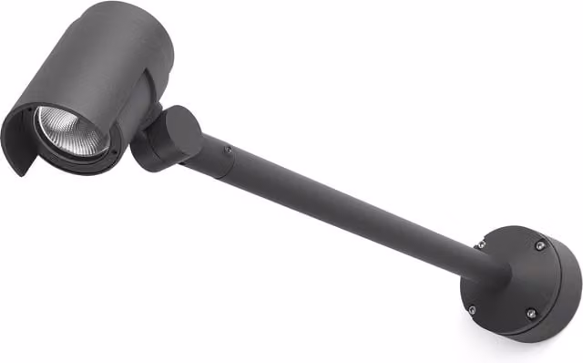 Netlighting Foc LED Outdoor Wall Spotlight in Anthracite Grey, IP65 Rated, Adjustable Cylinder Design