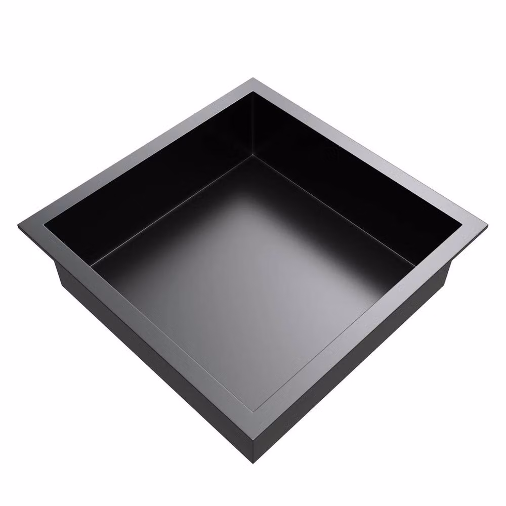 ERGOVEXA Stainless Steel Recessed Bathroom Shower Niche Storage Shelf, Black – 4