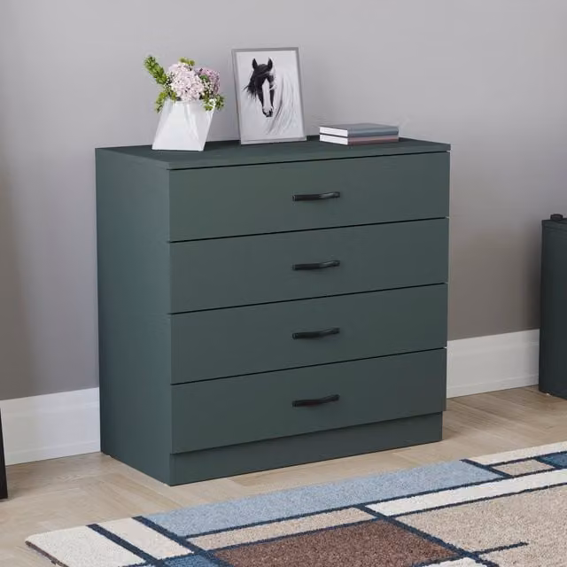 Vida Designs Riano 4 Drawer Chest of Drawers in Jasper Green