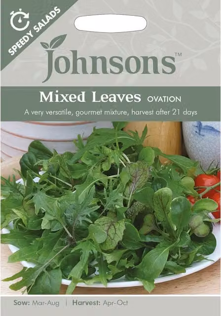 Johnsons Mixed Leaves Vegetable Seeds for Spring and Summer Planting