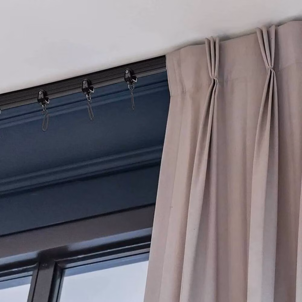 KORVIXA Black Bendable Flexible Curtain Rail, Width: 100 cm – 5