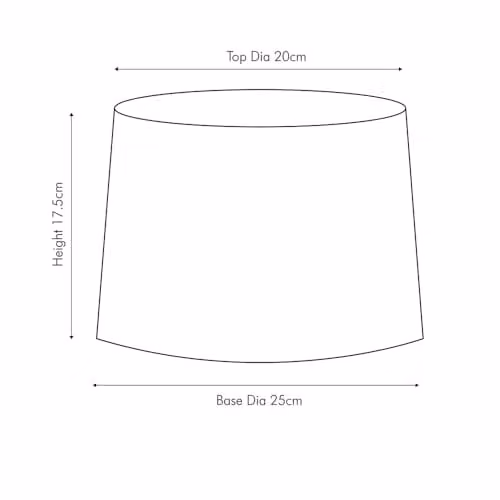 Pacific Lifestyle Taupe Cone Fabric Lampshade for Table and Floor Lamps, Diameter: 20.32 cm – 2