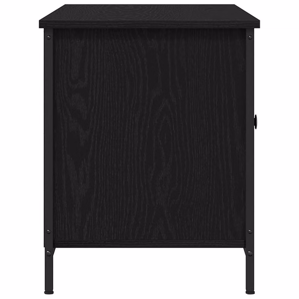 Berkfield Home TV Cabinet in Black Oak, W/D/H: 100 x 40 x 50 cm – 4