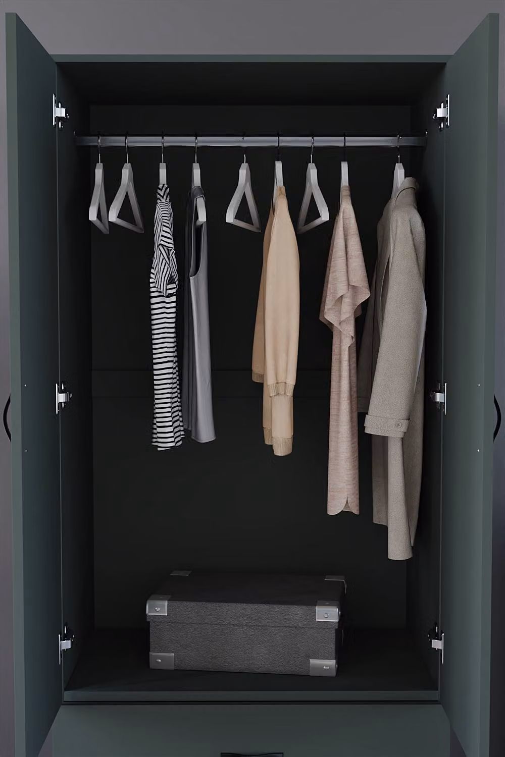HD Designs Riano Modern 2 Door and 2 Drawer Wardrobe in Green – 5