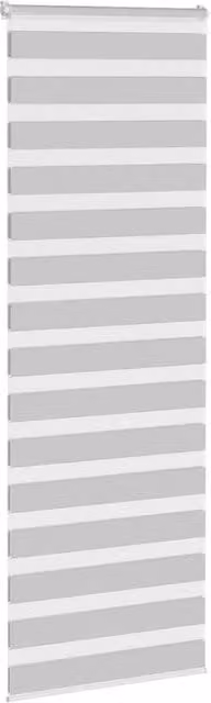 Berkfield Home Elegant Zebra Blind in Light Grey, W: 70 cm, H: 230 cm