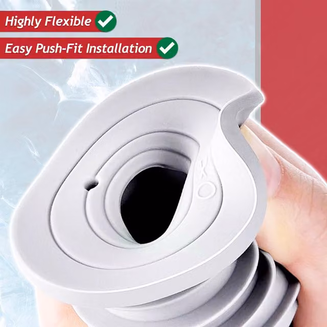 SPARES2GO Universal Drain Hose Waste Pipe Seal Plug, Grey Silicone