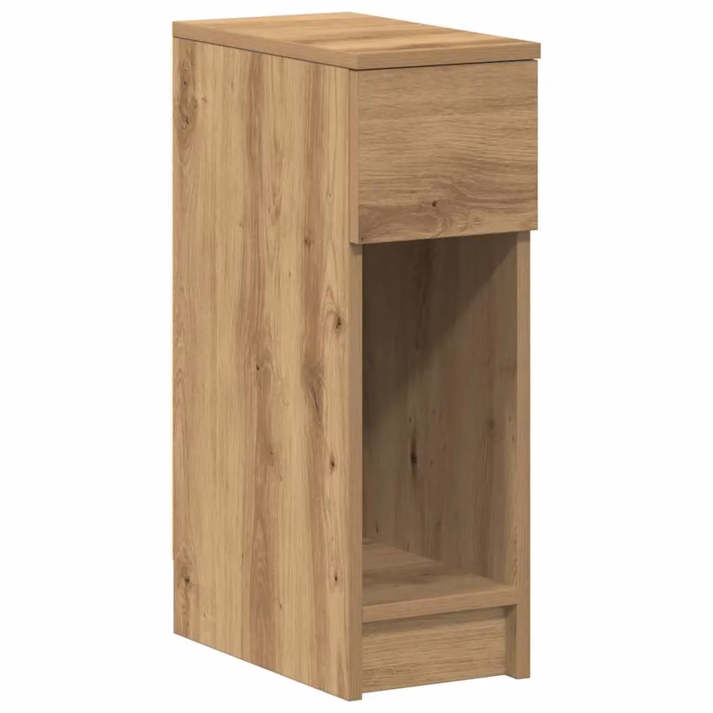 Berkfield Home Artisan Oak Bedside Cabinet with Drawer in Brown W/D/H: 20 x 36 x 60 cm – 2