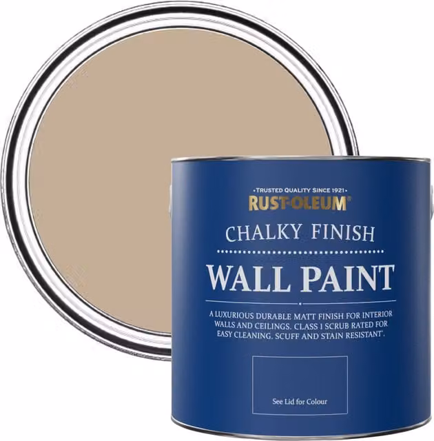 Rust-Oleum Salted Caramel Matt Chalk Wall Paint, Brown/Beige, 2.5L – 1