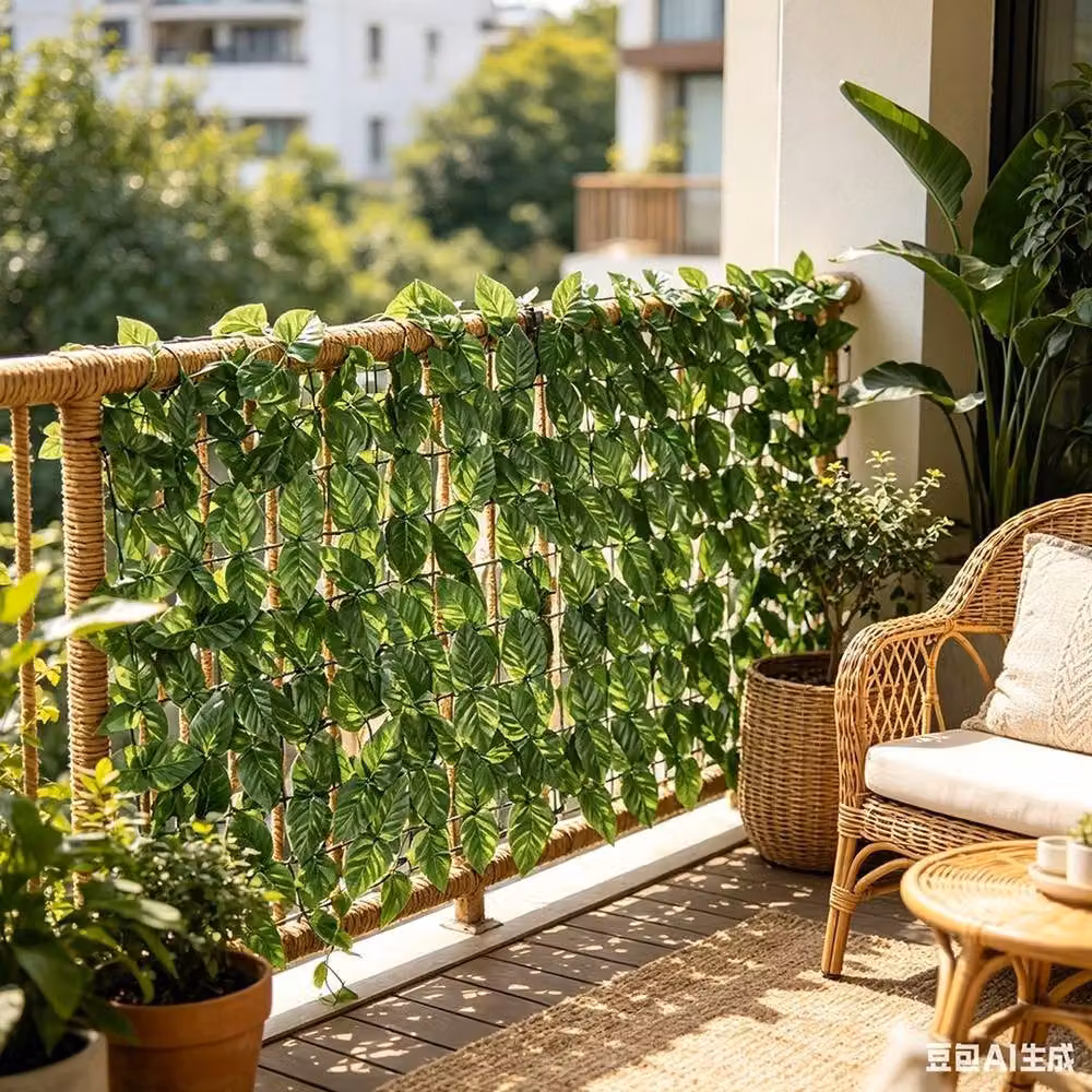 SPETLEK Artificial Ivy Leaf Hedge for Garden Fence Privacy, Green, W: 100 cm, H: 60 cm – 6