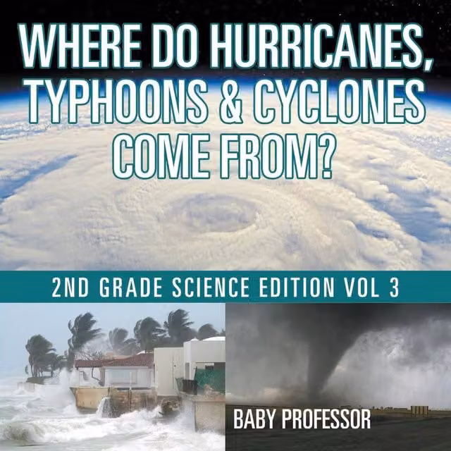 Baby Professor Where Do Hurricanes, Typhoons and Cyclones Come From? 2nd Grade Book in White