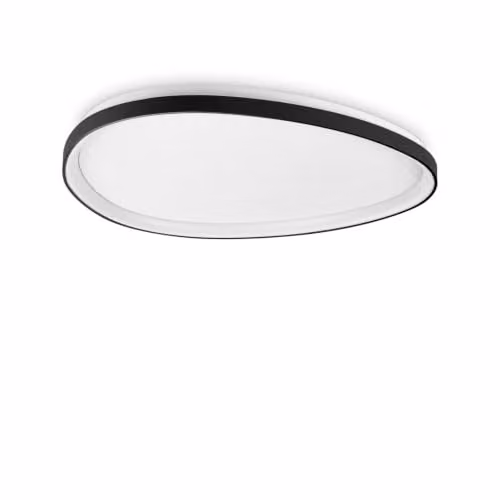 Ideal Lux Gemini 81cm LED Semi Flush Ceiling Light, Black, 2700K Warm White – 1