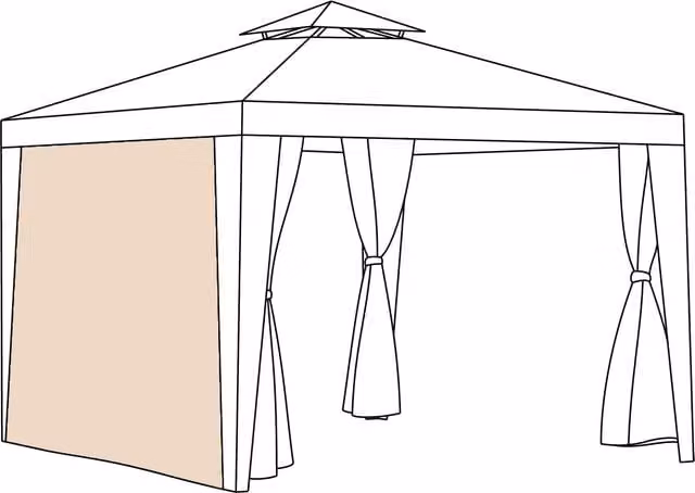 Gardenista Replacement Garden Gazebo Fabric Side Panels in Beige Polyester, W/H: 260 x 190 cm