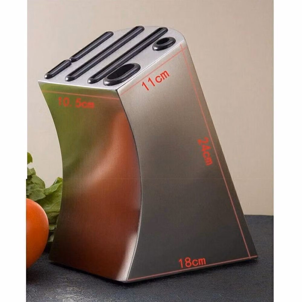 FLAVORA Silver Oval Block Storage Holder – 2