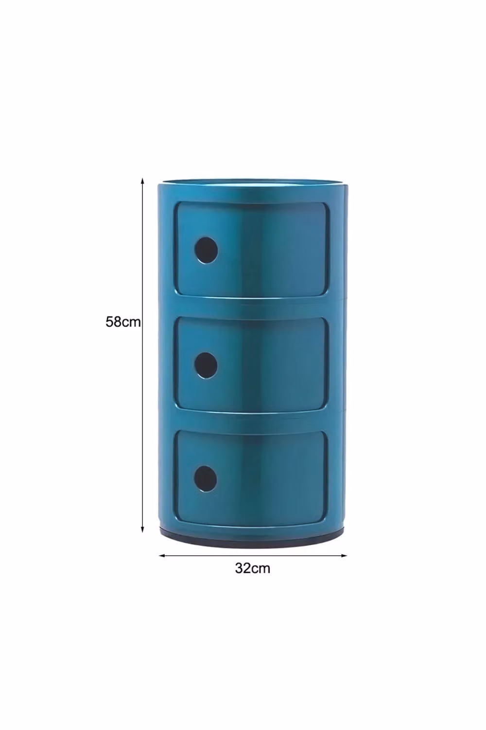 Living and Home 3-Tiered Plastic Storage Drawer Unit in Blue – 2