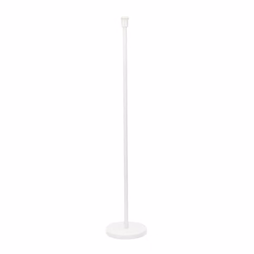 ValueLights White Metal Minimalist Single Stem Floor Lamp Base with Cylinder Foot – 1