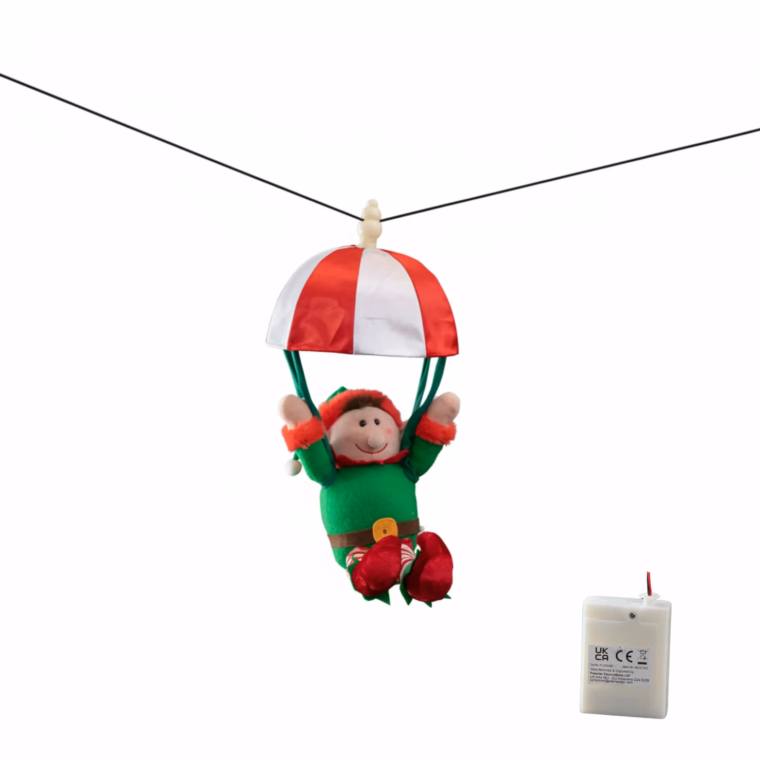 Samuel Alexander 45cm Animated and Musical Kicking Christmas Elf Decoration in Red – 2