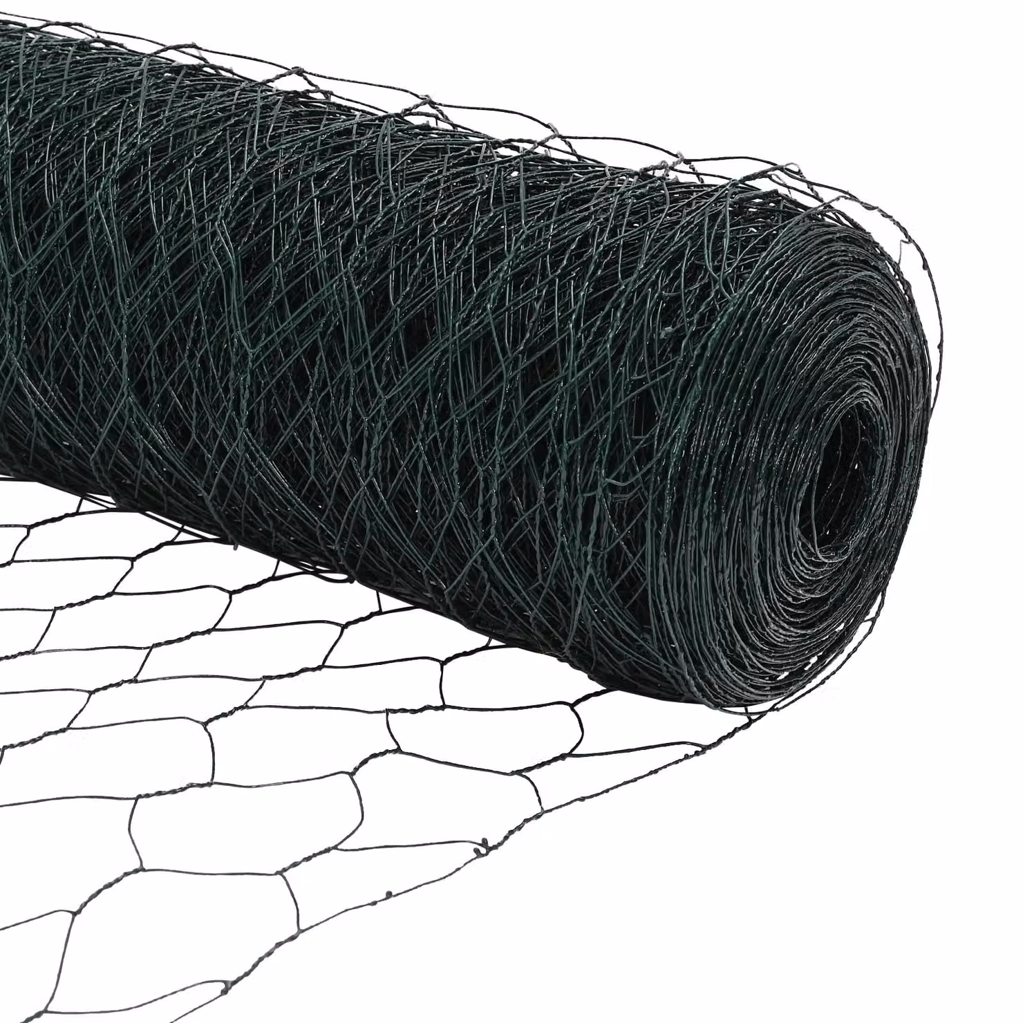 Berkfield Home Green Powder-Coated Steel Hexagon Fence, H: 120 cm x W: 100 m – 3