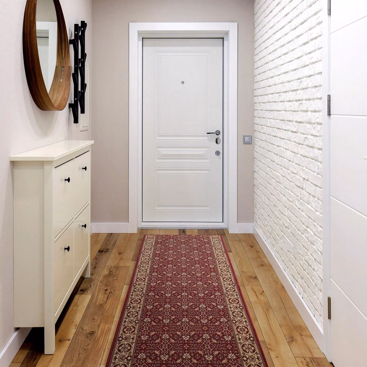RugsX Anti-Slip Bidjar Oriental Runner in Red, W: 67 cm, L: 110 cm – 4