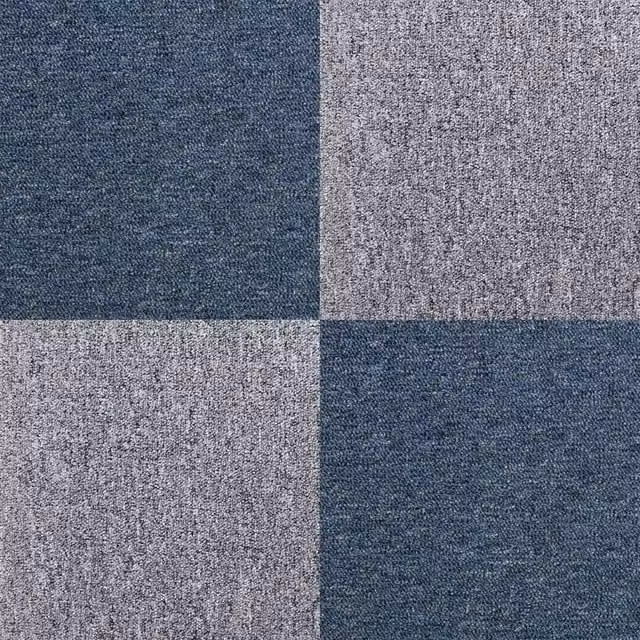 Monstershop Glue Down Carpet Tiles in Blue and Grey, 10m2