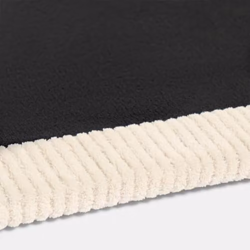 OHS Modern Hand Tufted Hallway Runner Rug with Contrast Border, Black, W: 66 cm, L: 200 cm – 3