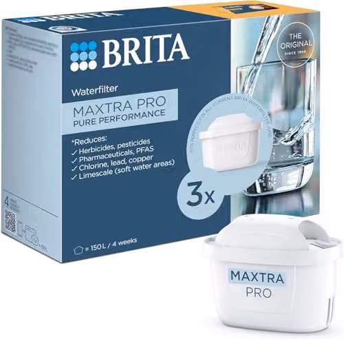 Brita Maxtra All in One Water Filter Cartridges, Pack of 3