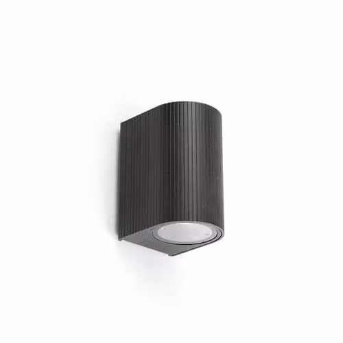Netlighting Estela Outdoor Square Wall Down Lamp in Black with GU10 Socket and IP65 Rating