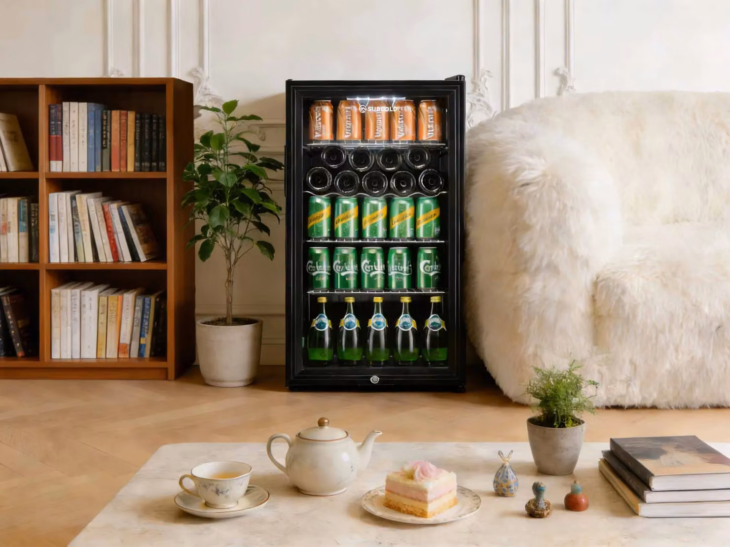 Subcold Super 85 LED Under Counter Beer Fridge in Black and Silver with Compressor and Lockable Glass Door, W/D/H: 43.5 x 47.5 x 84.8 cm – 10