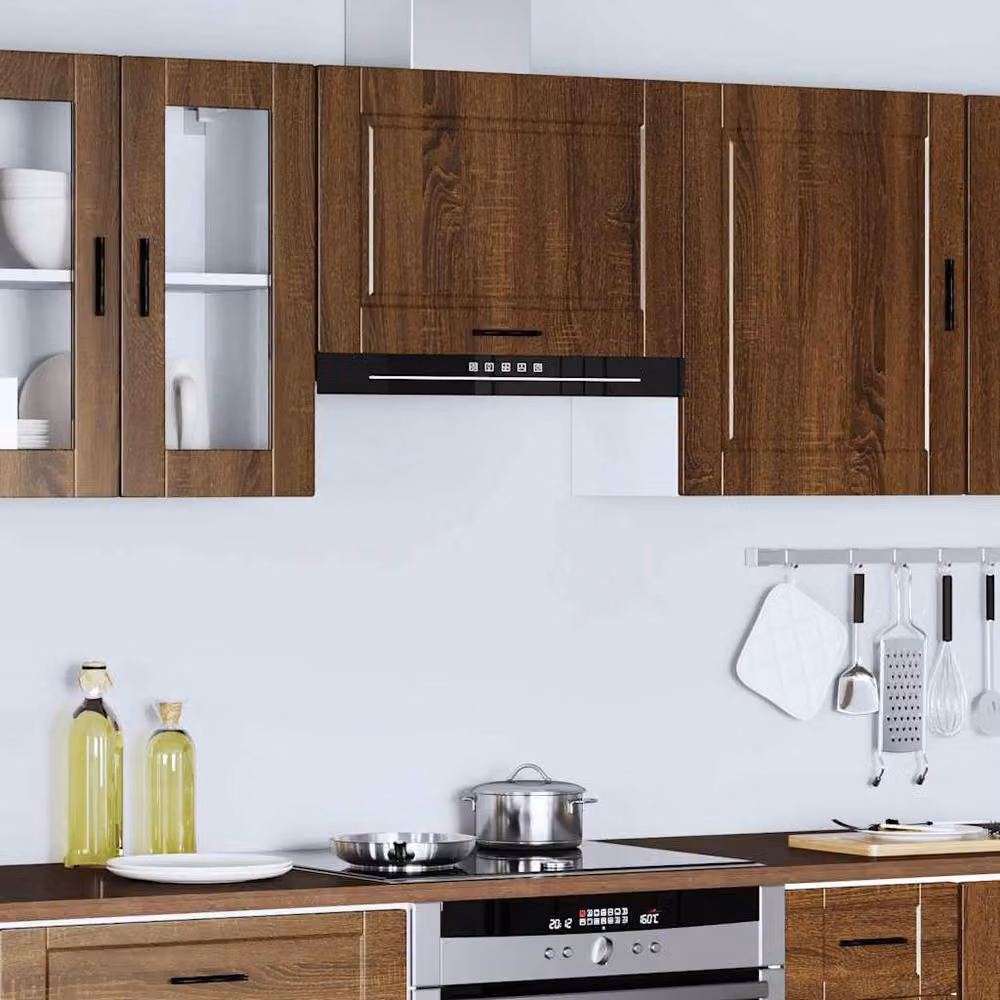 Berkfield Home Porto Brown Oak Kitchen Wall Cabinet – 3