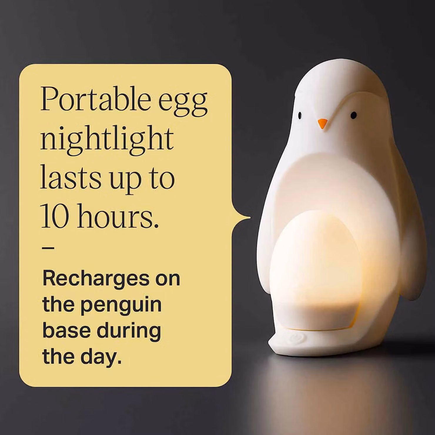 Tommee Tippee Dimmable Penguin Night Light in Beige Silicone – 5
