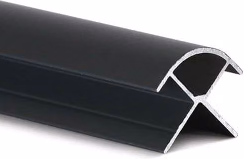Guardian Matt Black Aluminium External Corner Cladding for 10mm Bathroom, Shower, Kitchen and Ceiling Panels, Length: 2400mm