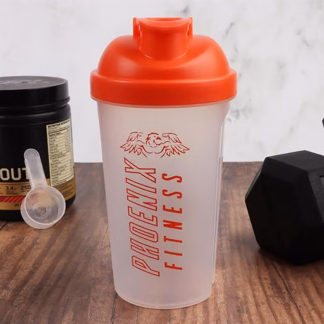 Phoenix Fitness Leakproof Protein Shaker, Orange, 500 ml