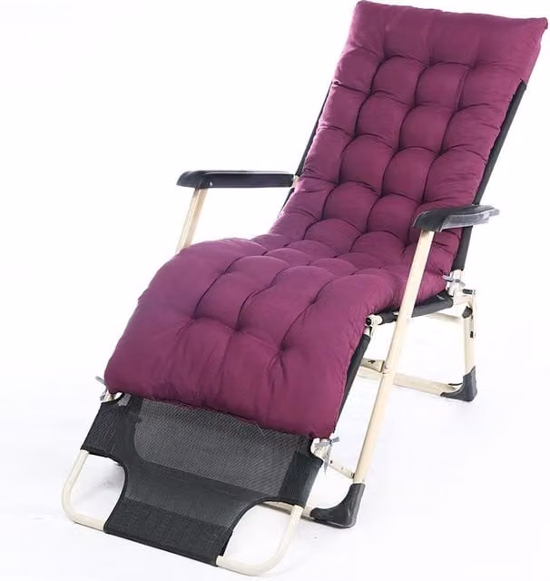Leaper Purple Sun Lounger Cushion Pad for Garden Recliner Chairs, UV-Resistant and Breathable Polyester