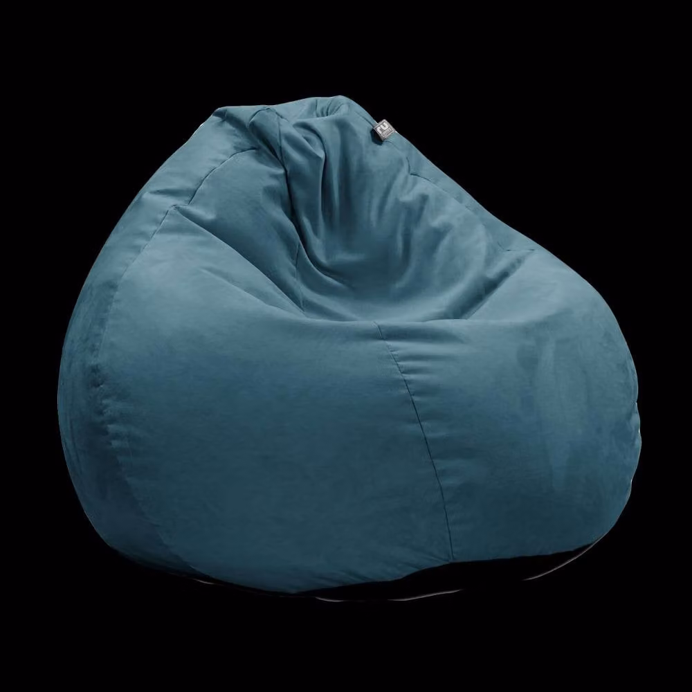 rucomfy Classic Slouchbag Adult Bean Bag Chair in Teal Velvet – 2