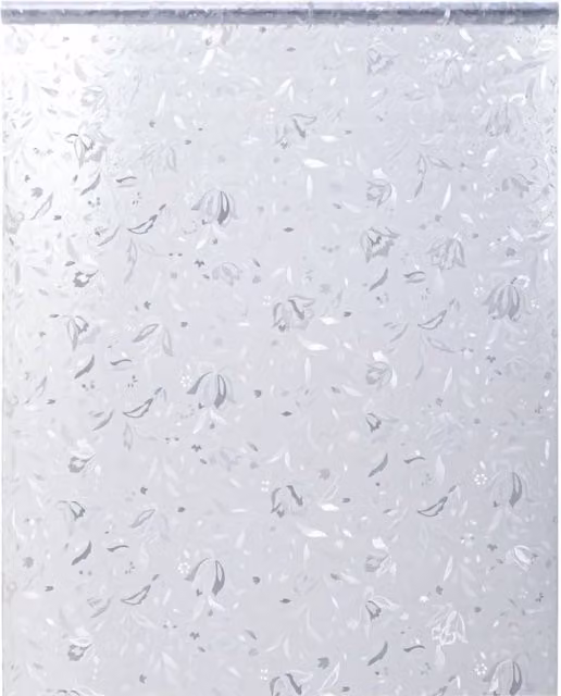 Berkfield Home Frosted Flowers Pattern Privacy Window Film, Black, W: 90 cm, L: 500 cm – 1