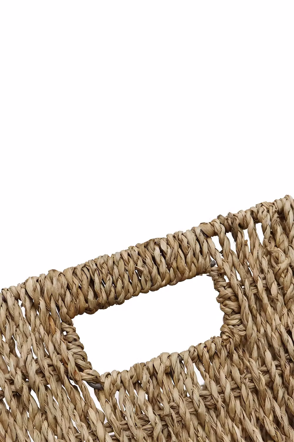 JVL Set of 3 Rectangular Tapered Seagrass Storage Baskets in Beige and Sand – 3