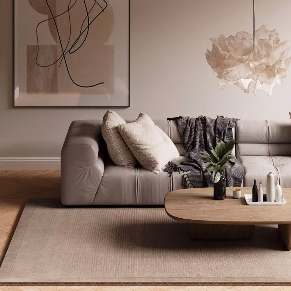 Kukoon Hand-Tufted Natural Wool Bedroom Area Rug in Beige, Grey and Green, W/D/H: 120 x 170 cm – 2