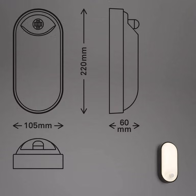 EONLION Outdoor LED Wall Lamp with Motion Sensor in White